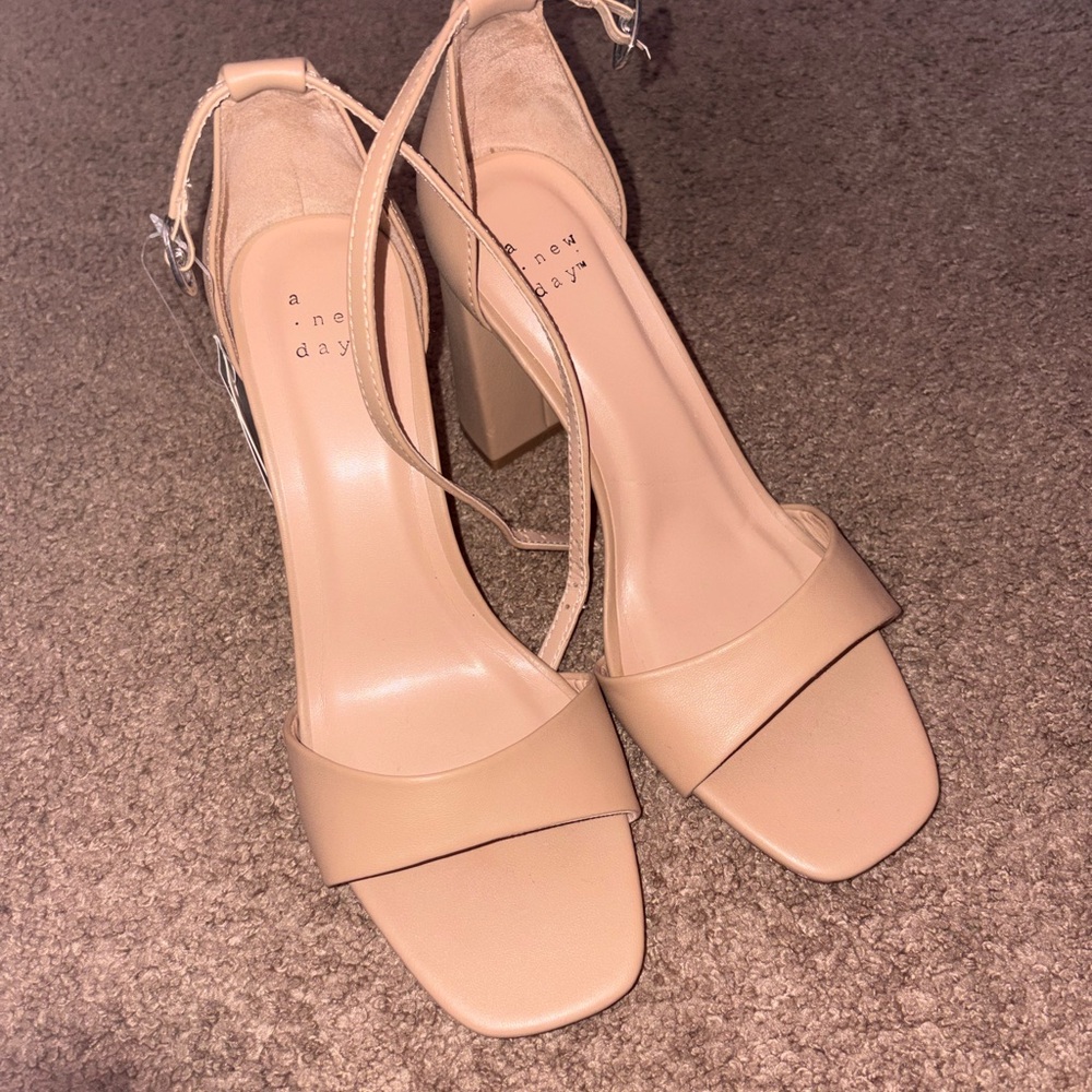 a new day Nude Block Heel Sandals